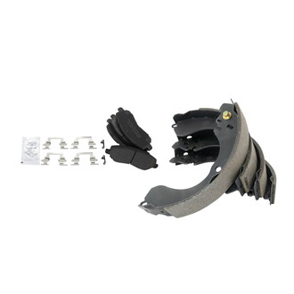 TRQ® - Semi-Metallic Front and Rear Disc Brake Pads