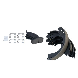 TRQ® - Semi-Metallic Front and Rear Disc Brake Pads