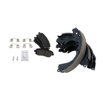 TRQ® - Ceramic Front and Rear Disc Brake Pads