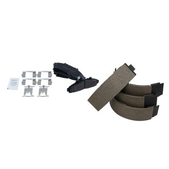 TRQ® - Semi-Metallic Front and Rear Disc Brake Pads