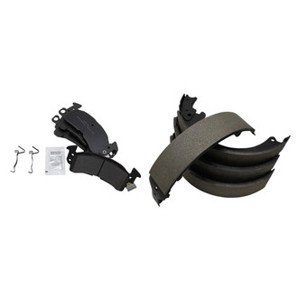 TRQ® - Semi-Metallic Front and Rear Disc Brake Pads