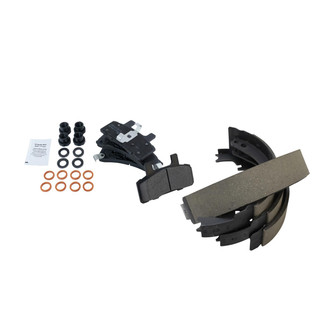 TRQ® - Semi-Metallic Front and Rear Disc Brake Pads