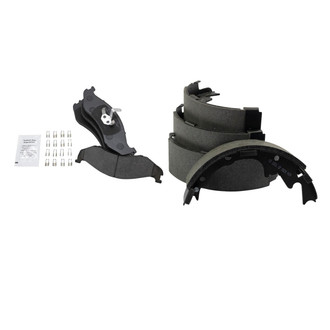 TRQ® - Semi-Metallic Front and Rear Disc Brake Pads