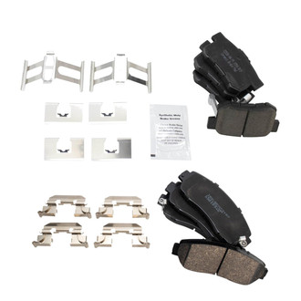 TRQ® - Ceramic Front and Rear Disc Brake Pads