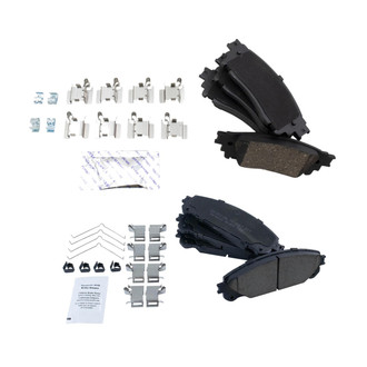 TRQ® - Ceramic Front and Rear Disc Brake Pads