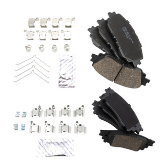 TRQ® - Ceramic Front and Rear Disc Brake Pads