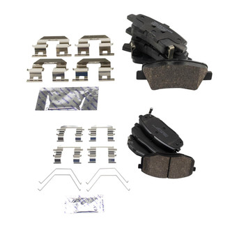 TRQ® - Ceramic Front and Rear Disc Brake Pads
