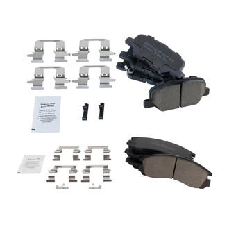 TRQ® - Ceramic Front and Rear Disc Brake Pads