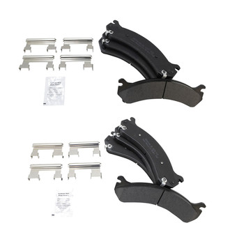 TRQ® - Semi-Metallic Front and Rear Disc Brake Pads