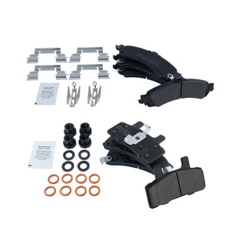 TRQ® - Semi-Metallic Front and Rear Disc Brake Pads