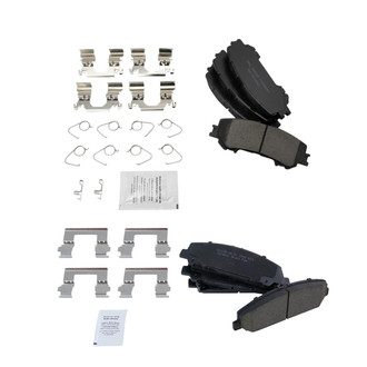 TRQ® - Ceramic Front and Rear Disc Brake Pads