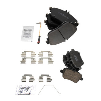 TRQ® - Ceramic Front and Rear Disc Brake Pads