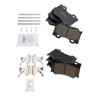 TRQ® - Ceramic Front and Rear Disc Brake Pads