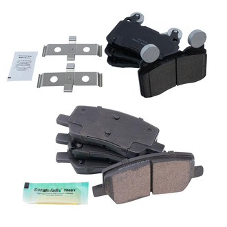 TRQ® - Ceramic Front and Rear Disc Brake Pads