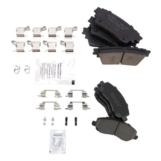 TRQ® - Ceramic Front and Rear Disc Brake Pads