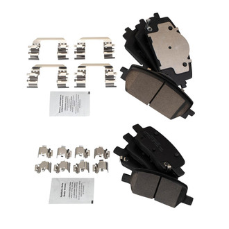 TRQ® - Ceramic Front and Rear Disc Brake Pads