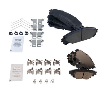 TRQ® - Ceramic Front and Rear Disc Brake Pads
