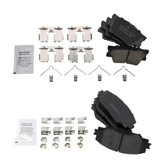 TRQ® - Ceramic Front and Rear Disc Brake Pads
