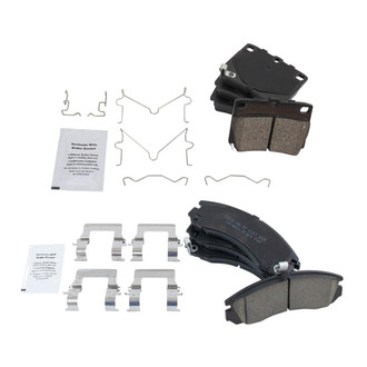 TRQ® - Ceramic Front and Rear Disc Brake Pads