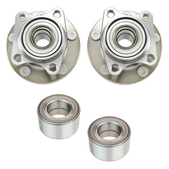 TRQ® - Front and Rear Driver or Passenger Side Wheel Bearing and Hub Assembly Kit