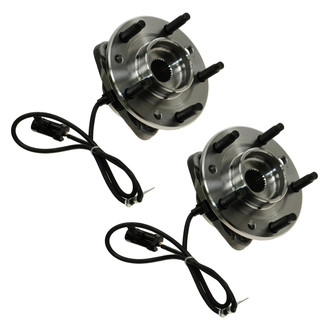 TRQ® - Front Driver and Passenger Side Wheel Bearing and Hub Assembly Kit