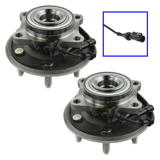 TRQ® - Rear Driver and Passenger Side Wheel Bearing and Hub Assembly Kit