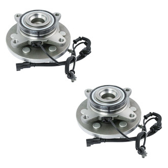 TRQ® - Front Driver and Passenger Side Wheel Bearing and Hub Assembly Kit