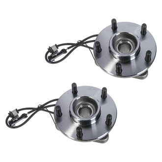 TRQ® - Front Driver and Passenger Side Wheel Bearing and Hub Assembly Kit