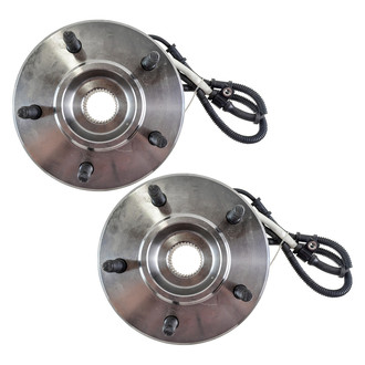 TRQ® - Front Driver and Passenger Side Wheel Bearing and Hub Assembly Kit