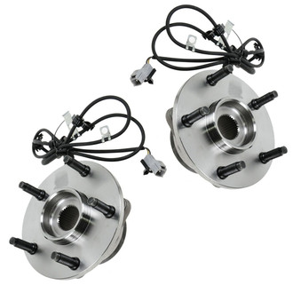 TRQ® - Front Driver and Passenger Side Wheel Bearing and Hub Assembly Kit