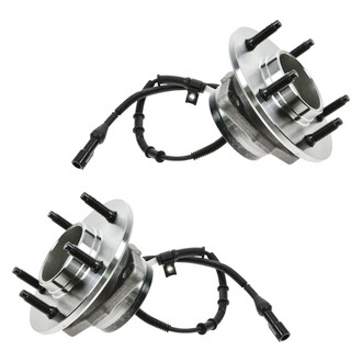 TRQ® - Front Driver and Passenger Side Wheel Bearing and Hub Assembly Kit