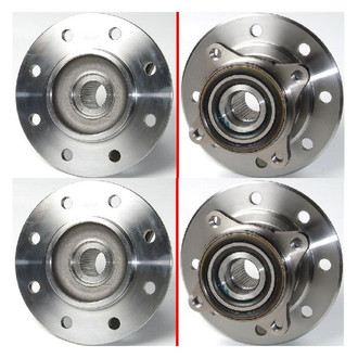 TRQ® - Front Driver and Passenger Side Wheel Bearing and Hub Assembly Kit