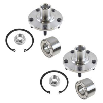 TRQ® - Front Driver and Passenger Side Wheel Bearing and Hub Assembly Kit