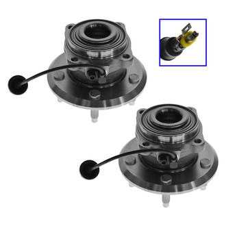 TRQ® - Rear Driver and Passenger Side Wheel Bearing and Hub Assembly Kit