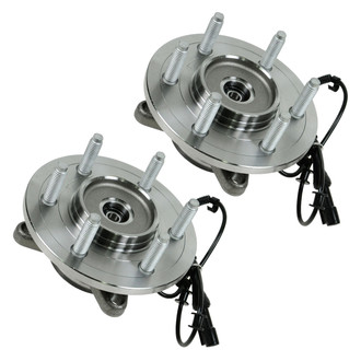 TRQ® - Front Driver and Passenger Side Wheel Bearing and Hub Assembly Kit