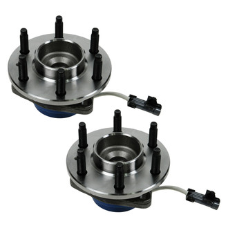 TRQ® - Front Driver and Passenger Side Wheel Bearing and Hub Assembly Kit