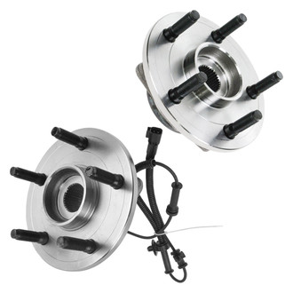TRQ® - Front Driver and Passenger Side Wheel Bearing and Hub Assembly Kit