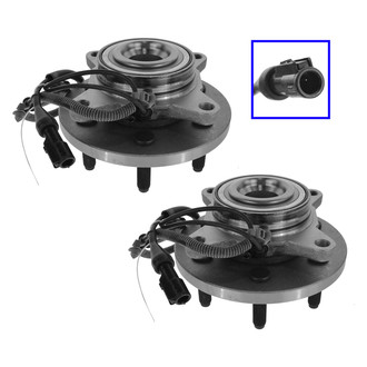 TRQ® - Front Driver and Passenger Side Wheel Bearing and Hub Assembly Kit