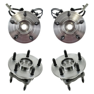 TRQ® - Front and Rear Driver or Passenger Side Wheel Bearing and Hub Assembly Kit