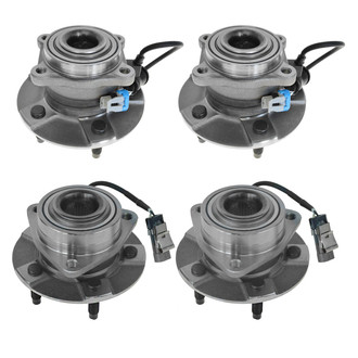 TRQ® - Front and Rear Driver or Passenger Side Wheel Bearing and Hub Assembly Kit