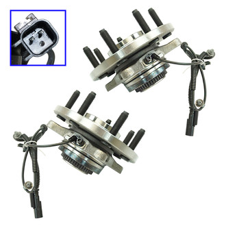 TRQ® - Front Driver and Passenger Side Wheel Bearing and Hub Assembly Kit
