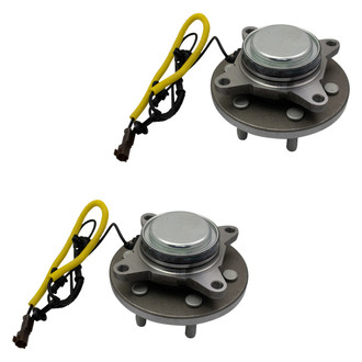 TRQ® - Front Driver and Passenger Side Wheel Bearing and Hub Assembly Kit