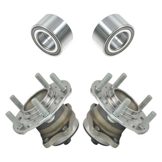 TRQ® - Front and Rear Driver or Passenger Side Wheel Bearing and Hub Assembly Kit