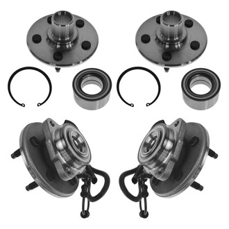 TRQ® - Front and Rear Driver or Passenger Side Wheel Bearing and Hub Assembly Kit