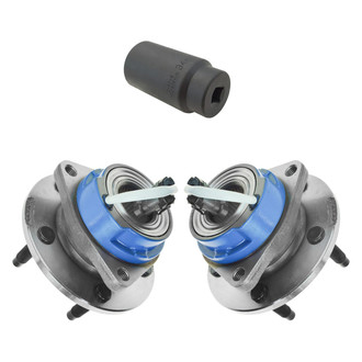 TRQ® - Rear Driver and Passenger Side Wheel Bearing and Hub Assembly Kit