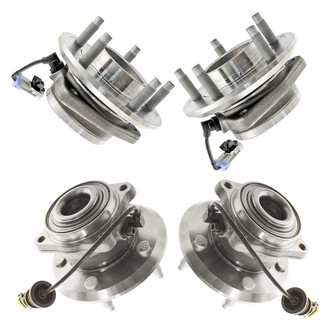 TRQ® - Front and Rear Driver or Passenger Side Wheel Bearing and Hub Assembly Kit