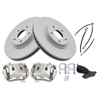 TRQ® - Front Disc Brake Kit with Ceramic Pads, Calipers and Hoses