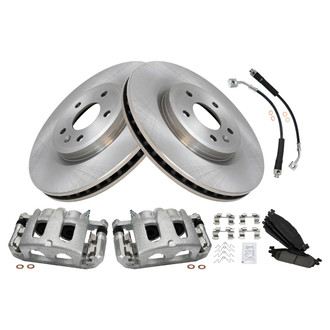 TRQ® - Front Disc Brake Kit with Ceramic Pads, Calipers and Hoses
