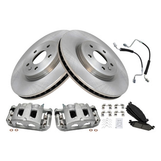 TRQ® - Front Disc Brake Kit with Ceramic Pads, Calipers and Hoses