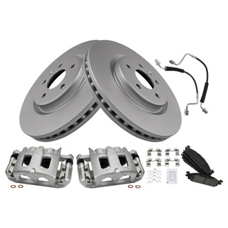TRQ® - Front Disc Brake Kit with Ceramic Pads, Calipers and Hoses
